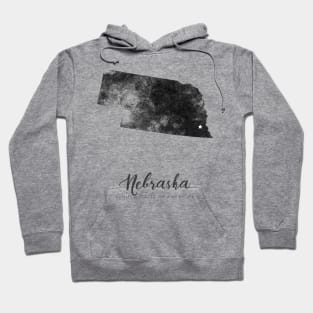 Nebraska state map Hoodie